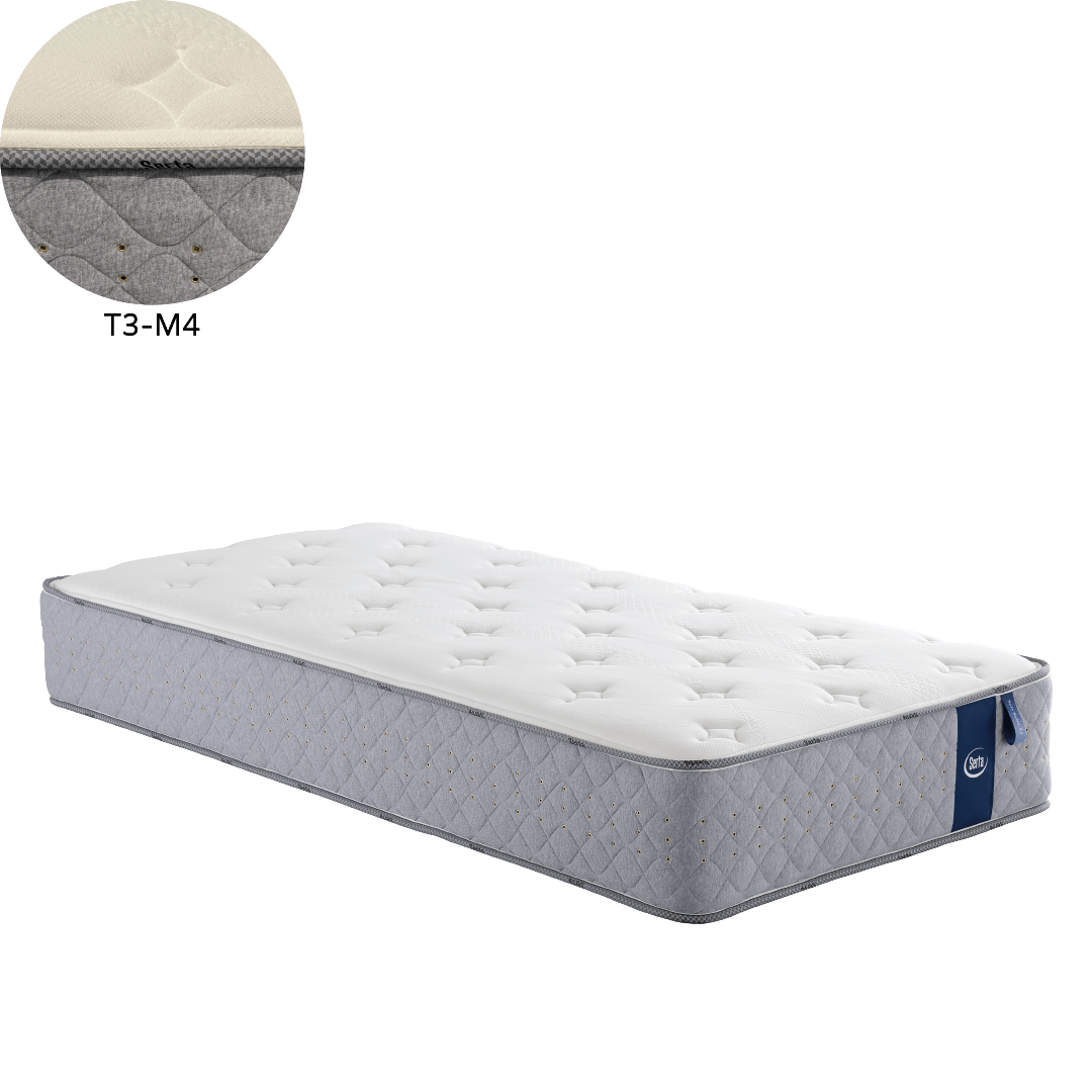 サータソフトスイート7.7 シングル 白 トップ03&マチ04 白 W97×D196×H31cm