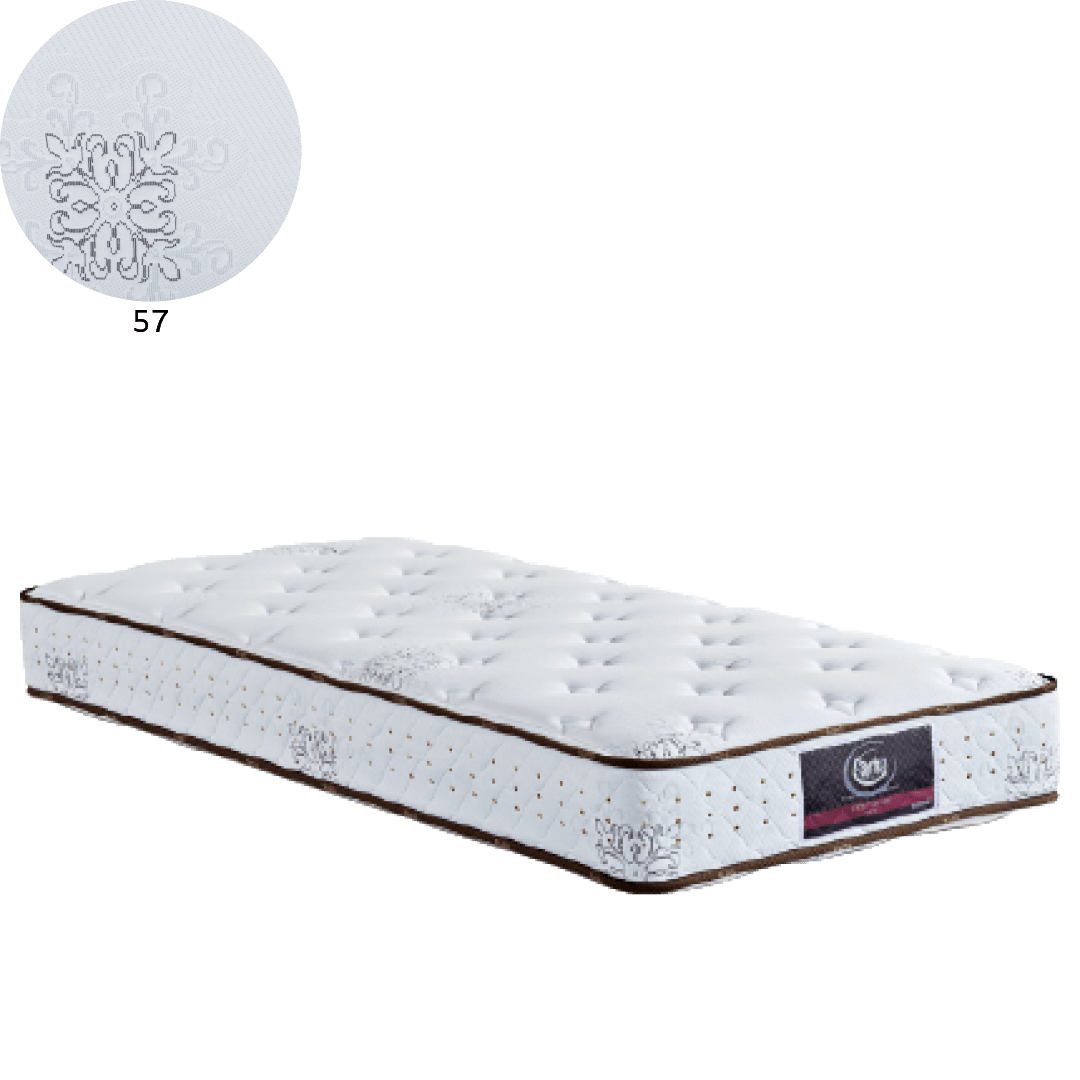 サータポスチャーノーマル セミダブル 白 57ニット白 W122×D196×H26cm