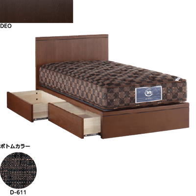 ホテルスタイル595BOX セミダブル(マットレス別売)DEOブラック