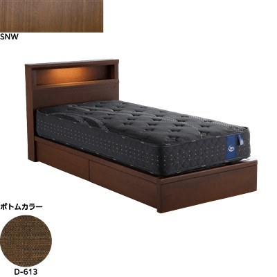 ホテルスタイル601BOX セミダブル(マットレス別売)SNWブラウン
