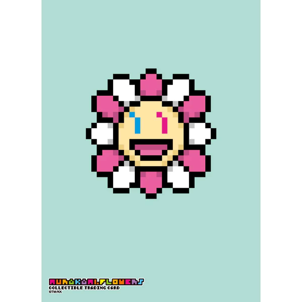 Murakami.Flowersトレカスリーブ 「笑顔の女の子」ドットフラワーver.