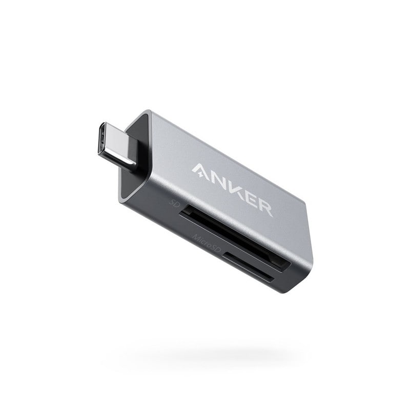Anker Anker USB-C 2-in-1 カードリーダー(SDXC/SDHC/SD/MMC/RS-MMC/microSDXC/microSDHC/microSD/UHS-Iカード対応) A83700A2