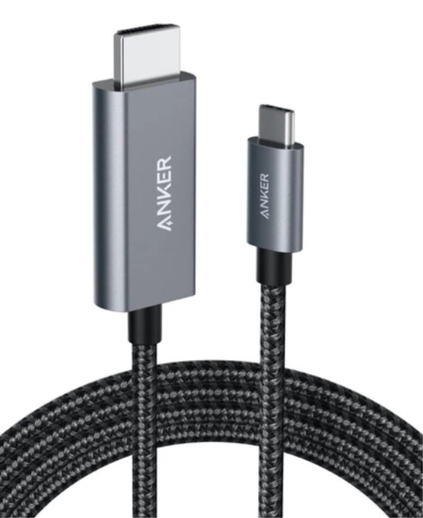 Anker Anker 高耐久ナイロン USB-C & HDMI ケーブル(1.8m ブラック)(4K 対応)MacBook Pro MacBook Air iPad Pro Galaxy その他USB-C機器対応 A8730011