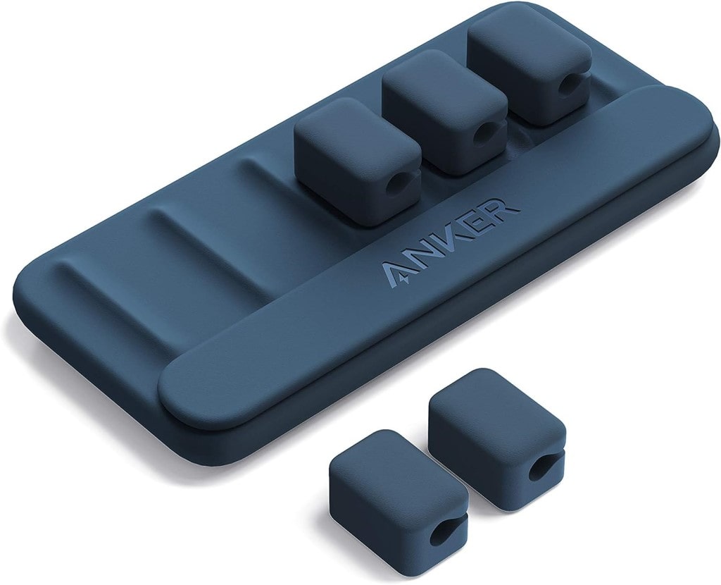 Anker Anker Magnetic Cable Holder マグネット式 ケーブルホルダー ライトニングケーブル USB-C ケーブル Micro USB ケーブル 他対応(ブルー) A8891031