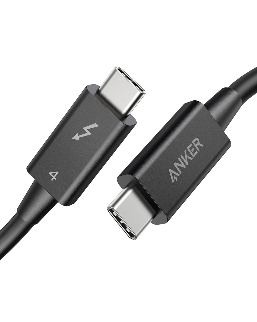 Anker Anker USB-C & USB-C Thunderbolt 4 100W ケーブル 0.7m ブラック 100W出力 8K対応 40 Gbps 高速データ転送 MacBook Air Pro iPad Pro 他対応 A8859011