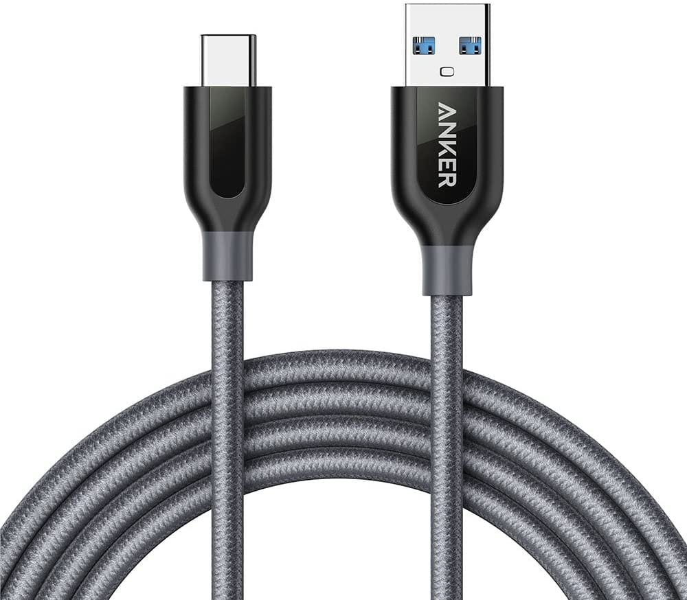 Anker Anker PowerLine+ USB-C & USB-A 3.0 ケーブル(1.8m グレー)Oculus link/Galaxy S10/S10+/S9/S9+、iPad Pro(2018、11インチ)/MacBook/MacBook Air(2018)、Xperia XZ1 その他各種、USB-C機器対応 A81690A1