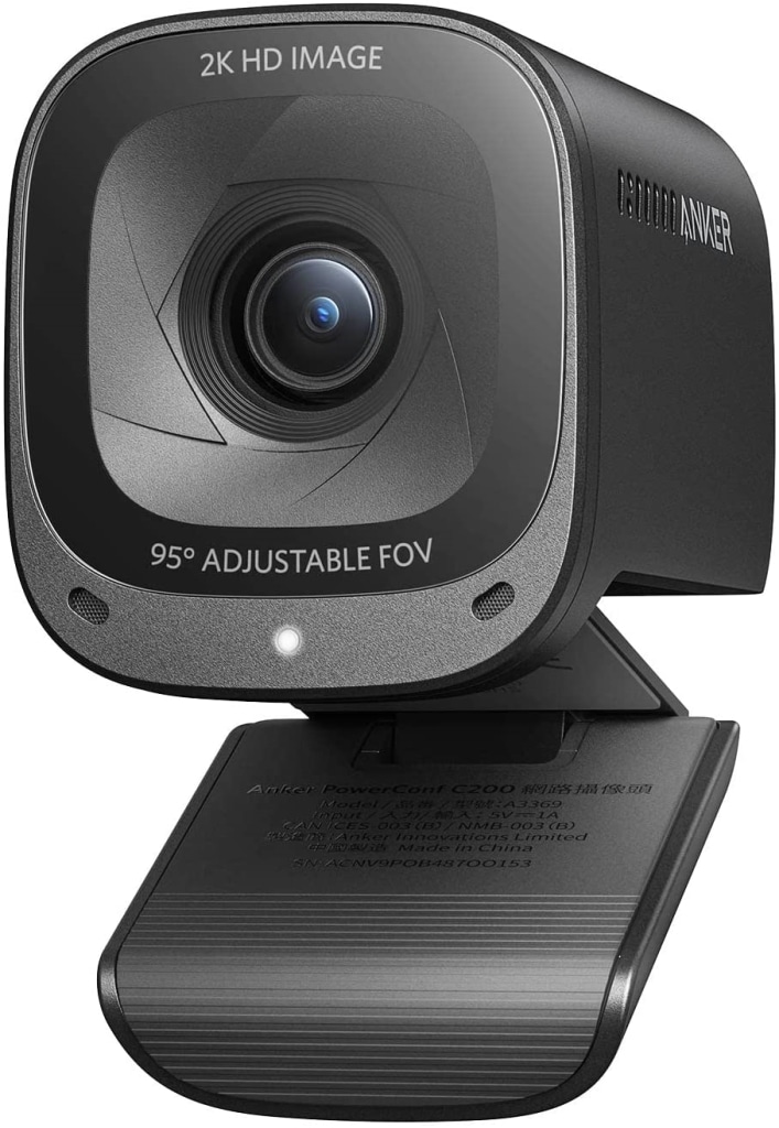 Anker Anker PowerConf C200 ウェブカメラ コンパクトサイズ 2K ノイズリダクション オートゲインコントロール オートフォーカス 画角調整 プライバシーカバー A3369011