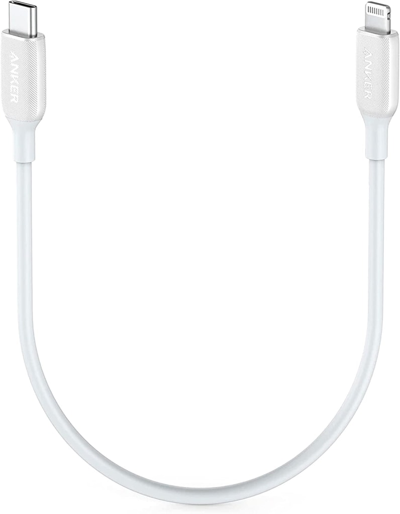 Anker Anker PowerLine III USB-C&ライトニング ケーブル MFi認証 USB PD対応 急速充電 iPhone 13/13 Pro/12/SE(第3世代)各種対応(0.3m ホワイト) A8831021