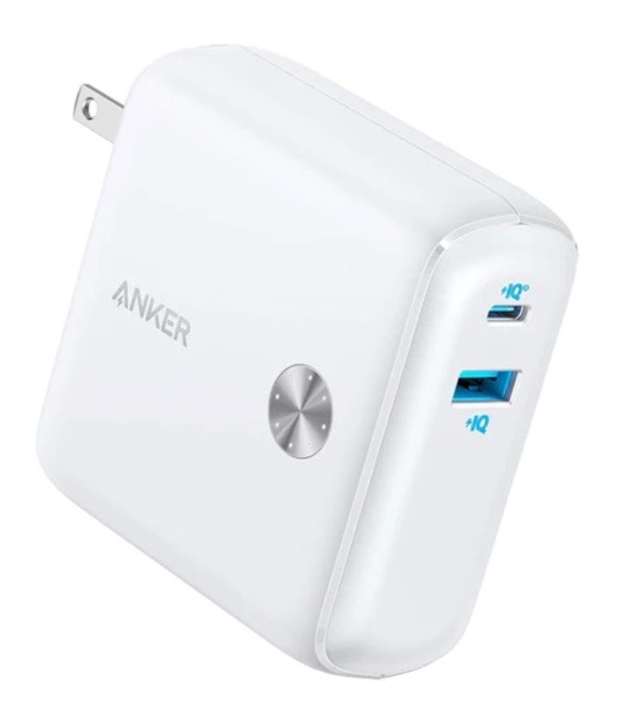 Anker Anker PowerCore Fusion 10000(9700mAh 20W PD モバイルバッテリー搭載USB充電器)<コンセント一体型/折りたたみ式プラグ/USB Power Delivery対応/PSE技術基準適合>(ホワイト) A1623125