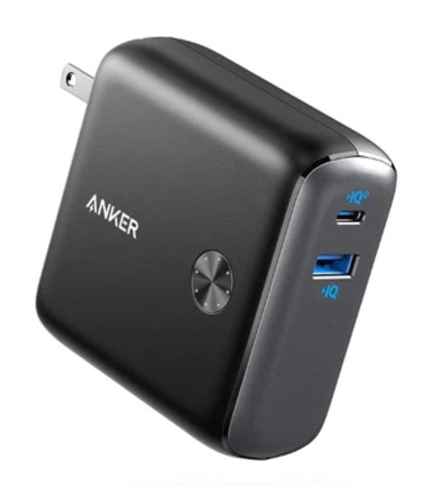 Anker Anker PowerCore Fusion 10000(9700mAh 20W PD モバイルバッテリー搭載USB充電器)<コンセント一体型/折りたたみ式プラグ/USB Power Delivery対応/PSE技術基準適合>(ブラック) A1623115