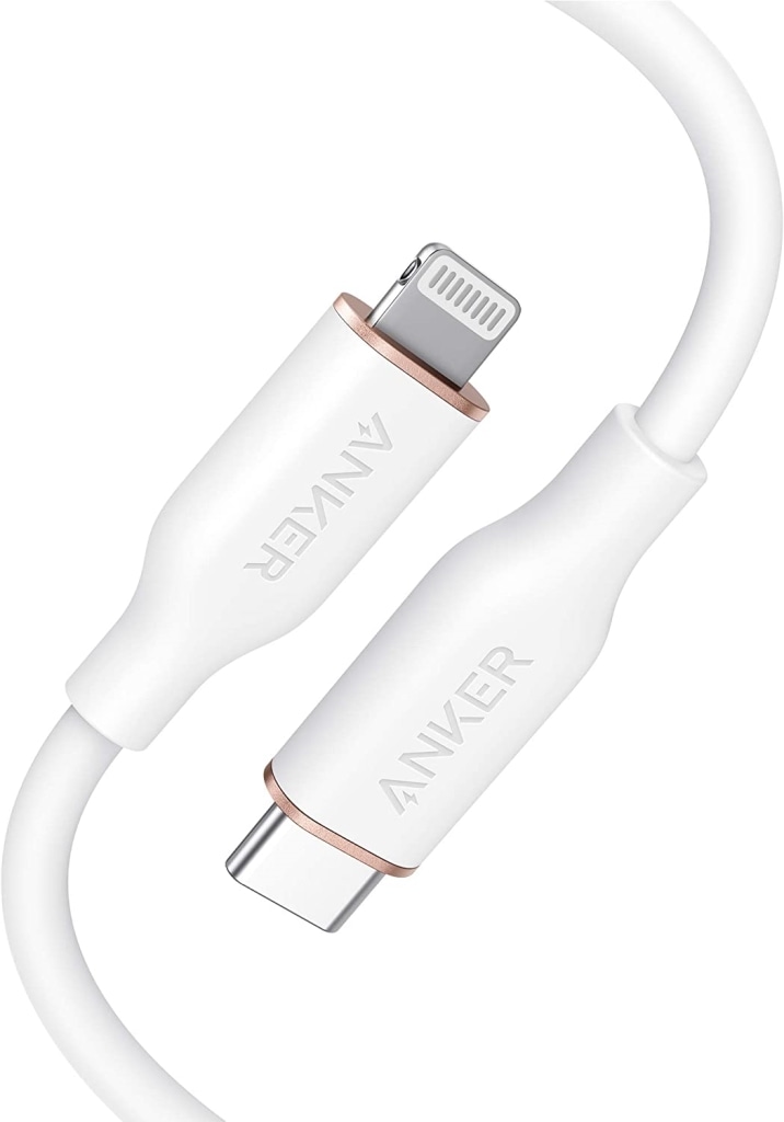 Anker Anker PowerLine III Flow USB-C & ライトニング ケーブル MFi認証 Anker絡まないケーブル USB PD対応 シリコン素材採用 iPhone 13/13 mini/13 Pro/13 Pro Max/12 各種対応(0.9m クラウドホワイト) A8662N21