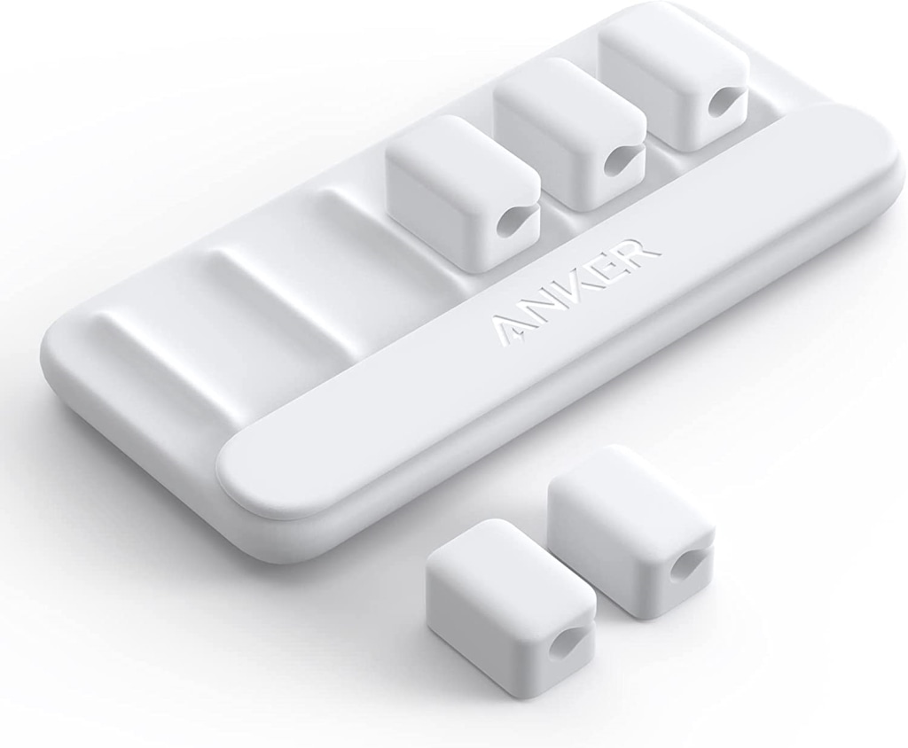 Anker Anker Magnetic Cable Holder マグネット式 ケーブルホルダー ライトニングケーブル USB-C ケーブル Micro USB ケーブル 他対応 デスク周り 便利グッズ(ホワイト) A8891021