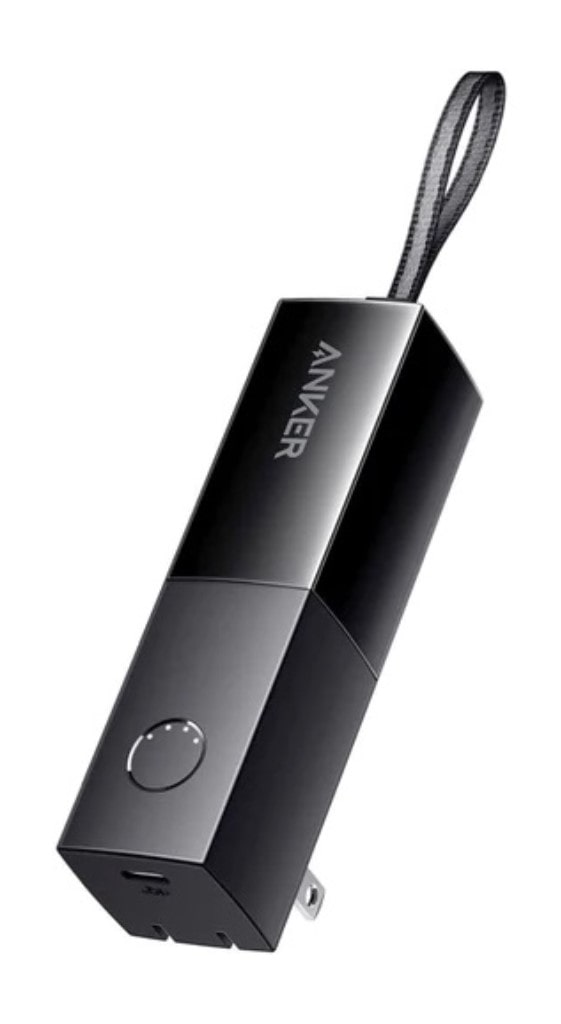 Anker Anker 511 Power Bank(PowerCore Fusion 5000)(5000mAhモバイルバッテリー搭載 USB充電器/USB PD対応)＜PSE技術基準適合/コンセント 一体型/PowerIQ 3.0(Gen2)搭載/折りたたみ式プラグ＞(ブラック) A1633N13