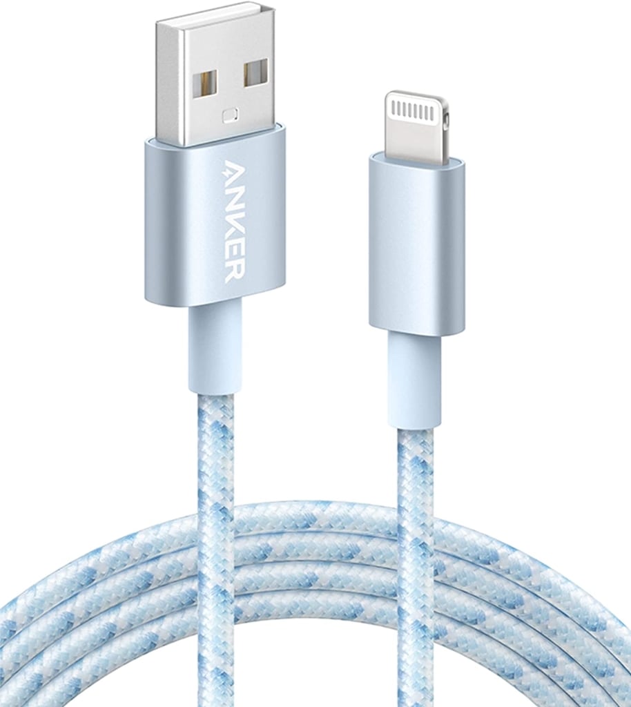 Anker Anker 高耐久ナイロン ライトニングケーブル MFi認証 iPhone充電ケーブル iPhone 14/13/12/SE(第3世代)/iPad 各種対応(1.8m ブルーホワイト) A81530N2