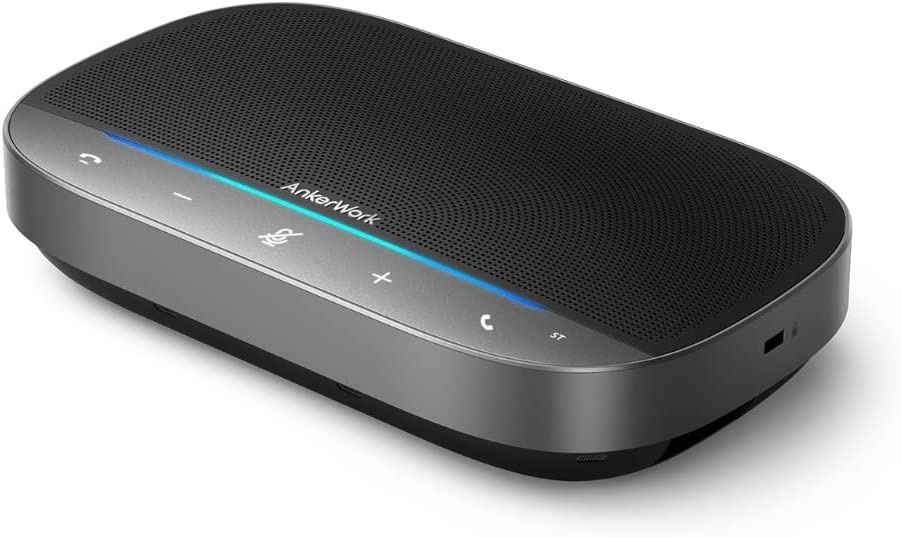 Anker AnkerWork SR500 Speakerphone 会議用マイクスピーカー AI ノイズキャンセリング VoiceRadar 2.0搭載 ディープラーニング 5台連結可能 最大50人まで対応 マイク8個内蔵 48kHz 有線接続 オンライン会議 会議用システム ウェブ会議 テレビ会議 ビデオ会議 A3311011