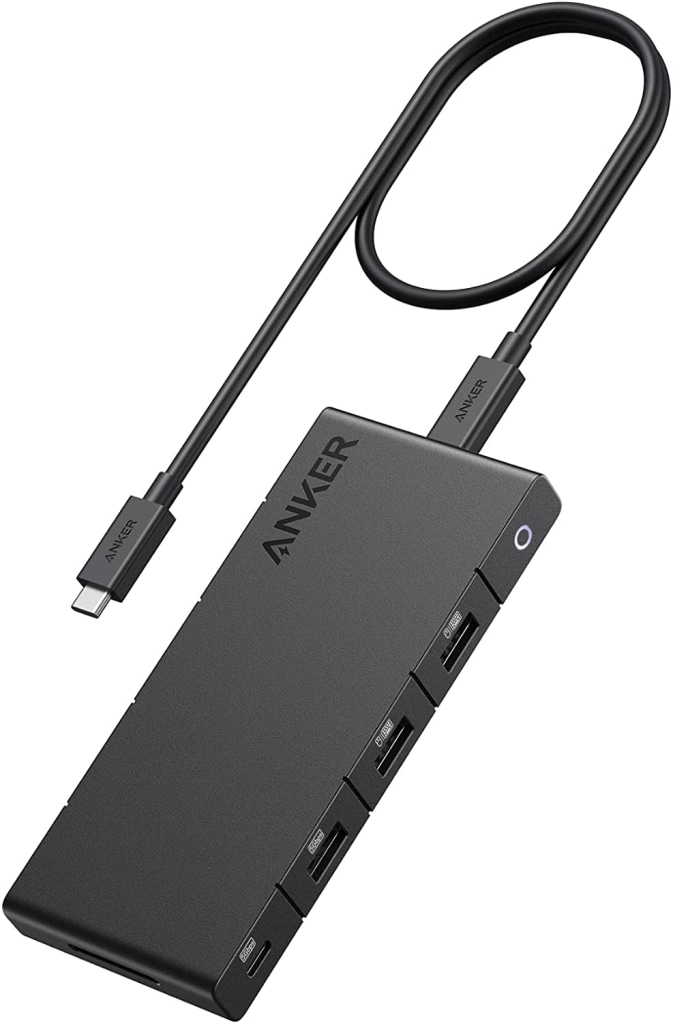 Anker Anker 364 USB-C ハブ(10-in-1、Dual 4K HDMI)100W USB PD対応 4K HDMIポート 2画面出力 着脱式ケーブル 50cm SDカードスロット イーサネットポート 5Gbps 高速データ転送 USB-Cポート USB-Aポート搭載 A83A2H11
