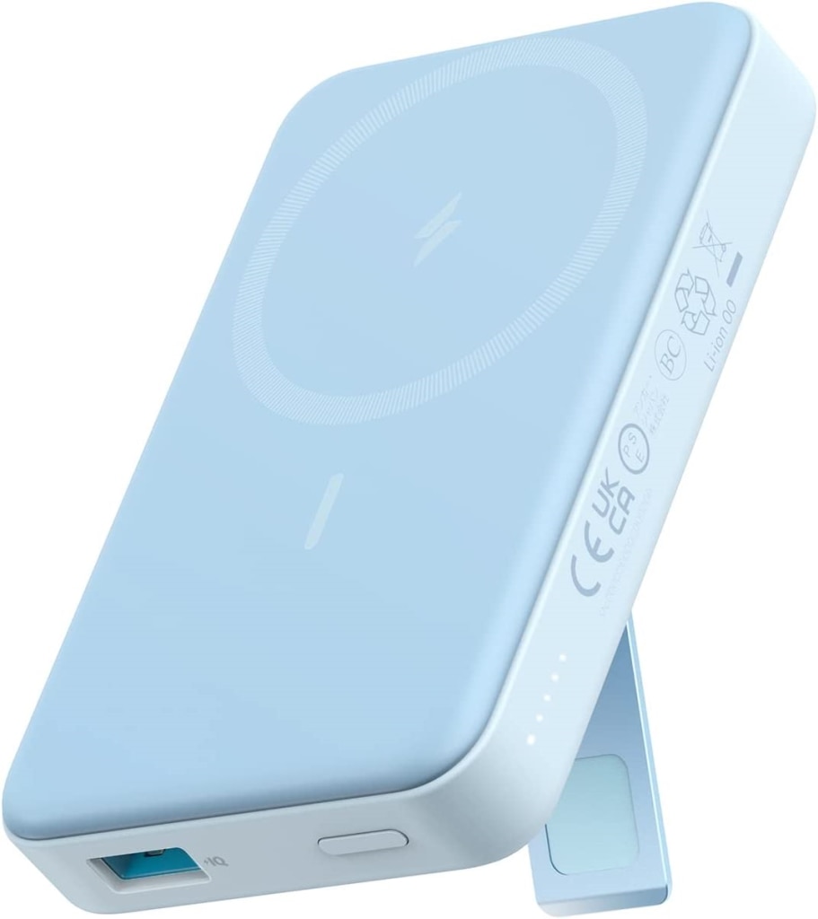 Anker Anker 633 Magnetic Battery(MagGo)(マグネット式ワイヤレス充電対応 10000mAh コンパクト モバイルバッテリー)【マグネット式/ワイヤレス出力(7.5W)/USB-Cポート入出力/PSE技術基準適合】iPhone 13/12 シリーズ専用(ブルー) A1641031