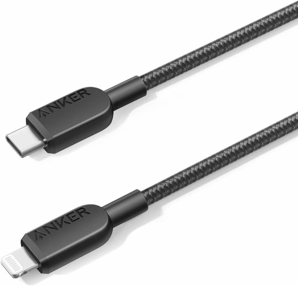 Anker Anker 310 高耐久ナイロン USB-C & ライトニング ケーブル MFi認証 iPhone 14 各種対応(0.9m ブラック) A81A5011