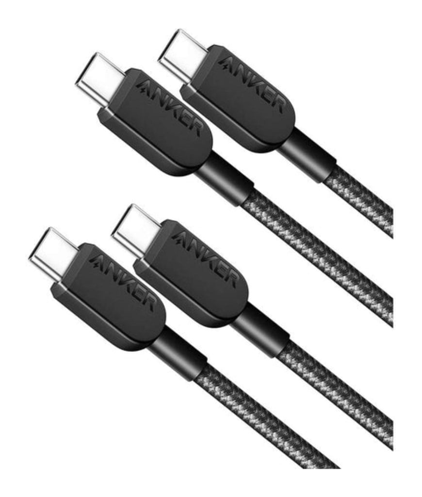 Anker <2本セット>Anker 310 高耐久ナイロン USB-C & USB-Cケーブル 60W USB PD対応 MacBook Pro iPad Pro iPad Air 4 Galaxy S23 Pixel LG 他対応(0.9m ブラック) B81E5011