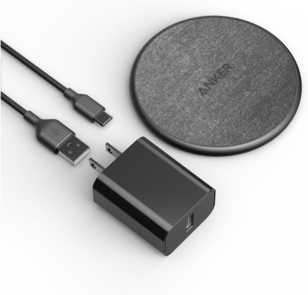 Anker Anker 318 Wireless Charger(Pad)(ワイヤレス充電器 Qi認証)iPhone 14/13 Galaxy 各種対応 最大10W出力 USB-C & USB-A ケーブル同梱 type-c入力対応 B2548NF1