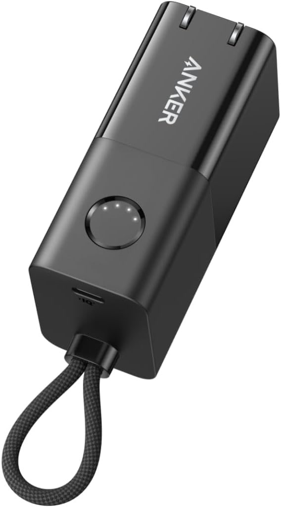 Anker Anker 511 Power Bank(PowerCore Fusion 30W)(モバイルバッテリー 5000mAh 30W出力 コンセント一体型)<USB Power Delivery/PowerIQ搭載/PSE技術基準適合>(ブラック) A1634N11