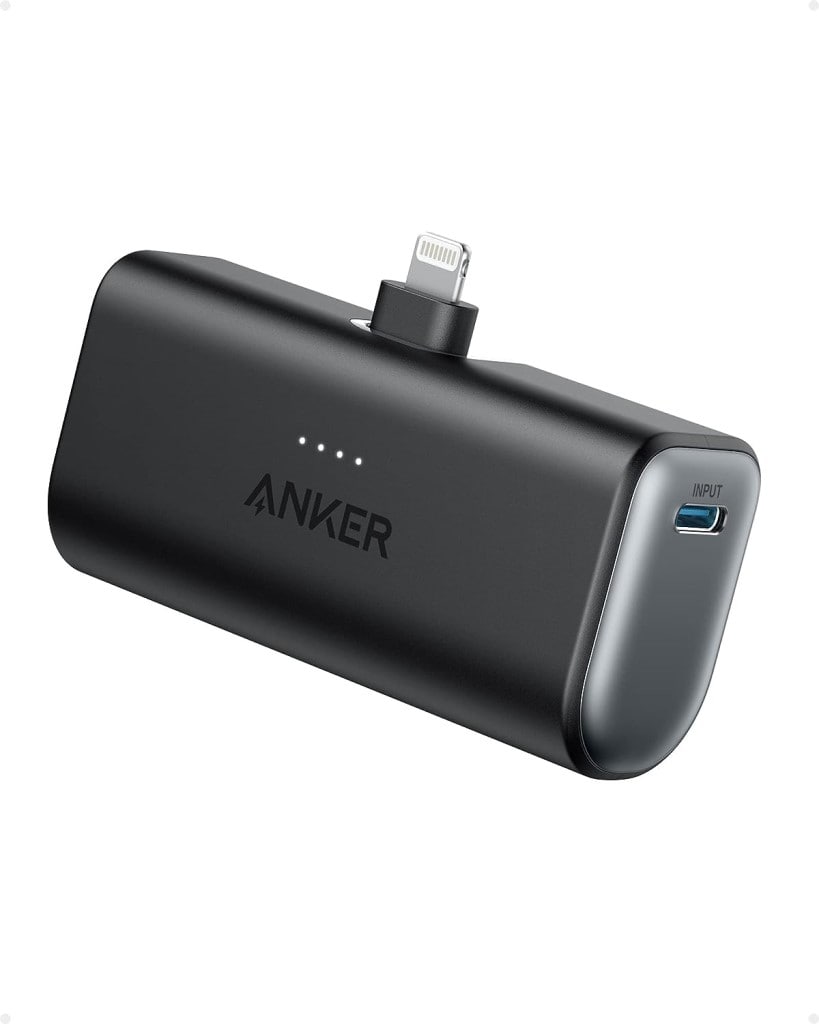 Anker Anker Nano Power Bank(12W Built-In Lightning Connector)(モバイルバッテリー 5000mAh 小型コンパクト)<MFi認証済/PowerIQ搭載/ライトニング端子一体型>iPhone 14/13/12 シリーズ(ブラック) A1645011