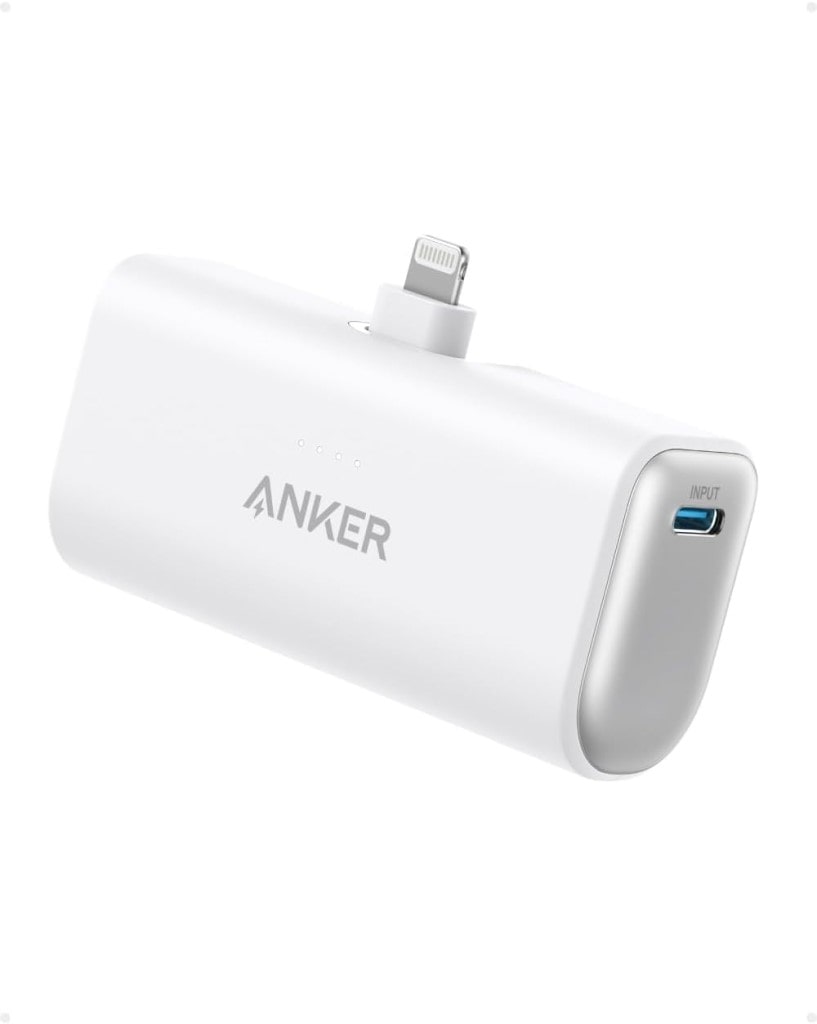 Anker Anker Nano Power Bank(12W Built-In Lightning Connector)(モバイルバッテリー 5000mAh 小型コンパクト)<MFi認証済/PowerIQ搭載/ライトニング端子一体型>iPhone 14/13/12 シリーズ(ホワイト) A1645021