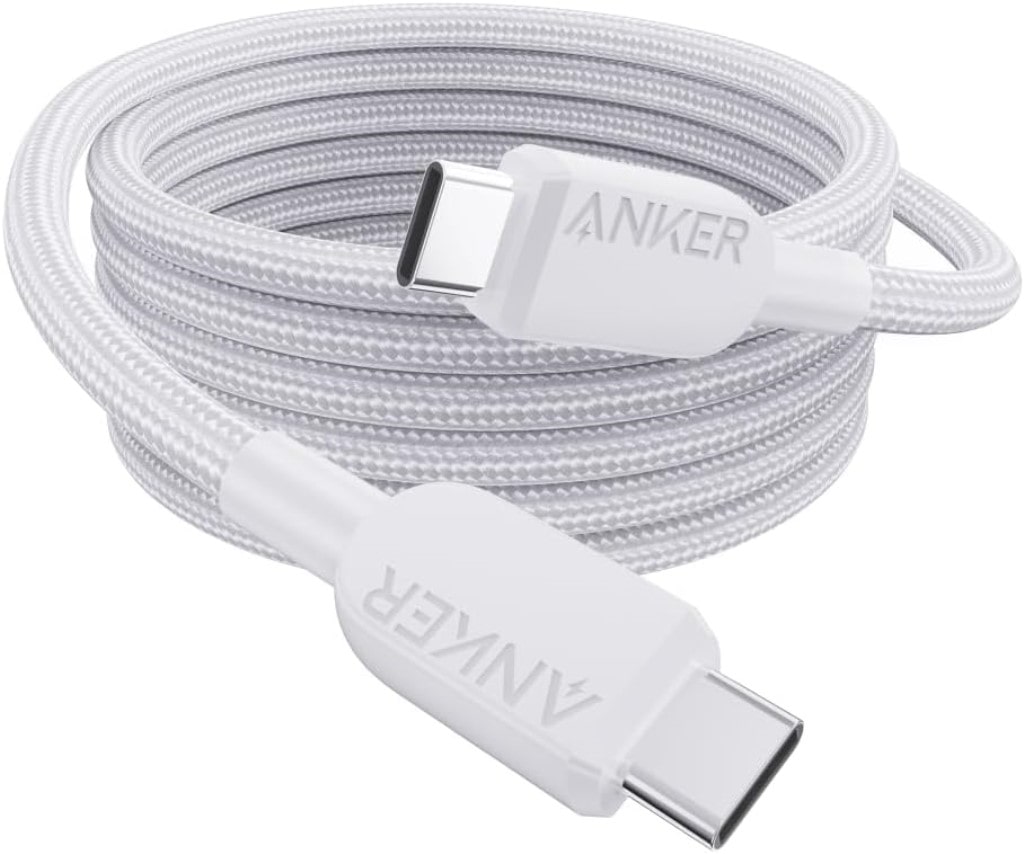 Anker Anker USB-C & USB-C ケーブル(高耐久ナイロン)1.8m ホワイト A81C6021