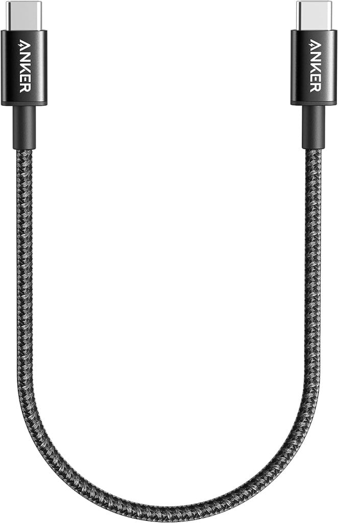 Anker Anker 331 高耐久ナイロン USB-C & USB-C ケーブル 60W USB PD対応 MacBook Pro iPad Pro iPad Air 4 Galaxy S21 Pixel LG 他対応(0.3m ブラック) A8751511