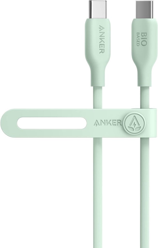Anker Anker 543 エコフレンドリー USB-C & USB-C ケーブル 植物由来素材 240W 急速充電 MacBook Pro 2020/iPad Pro 2020/iPad Air 4/Samsung Galaxy S21各種対応(0.9m グリーン) A80E1N61