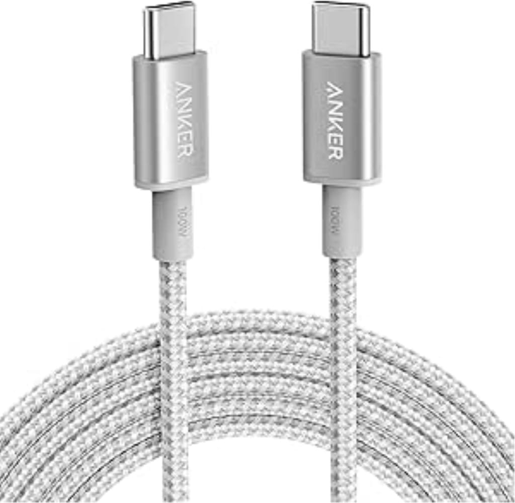 Anker Anker 高耐久ナイロン USB-C & USB-C ケーブル 100W USB PD対応 MacBook Pro/Air iPad Pro/Air iPad Air 4 Galaxy S20 Pixel LG 対応(3.0m シルバー) A8758541