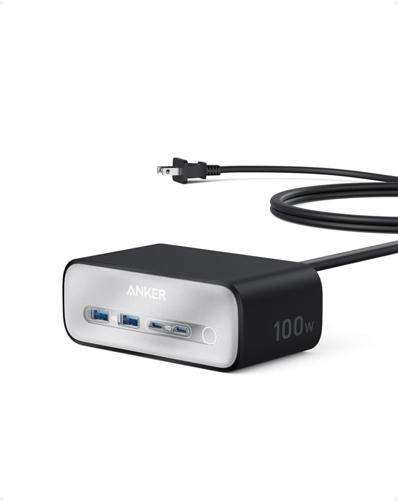 Anker Anker Charging Station(7-in-1 100W)(USBタップ 電源タップ AC差込口 3口 USB-C 2ポート USB-A 2ポート 延長コード 1.5m)ブラック A91C4N11