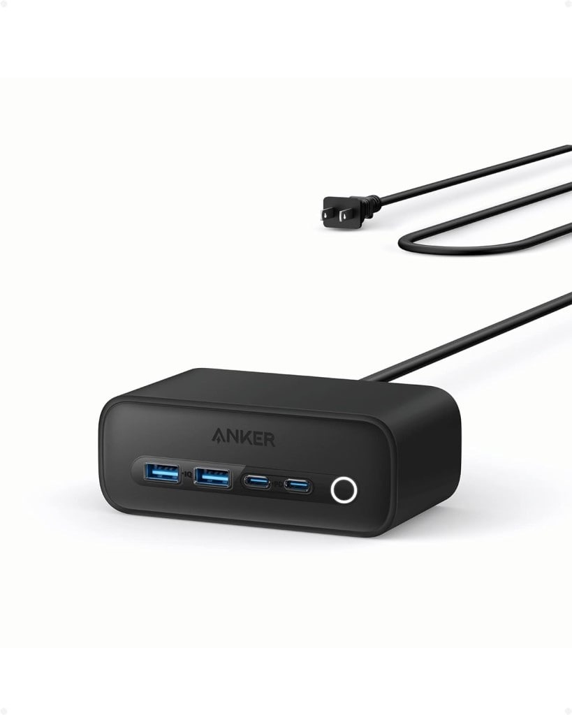 Anker Anker 525 Charging Station(USBタップ 電源タップ AC差込口 3口 USB-C 2ポート USB-A 2ポート 延長コード 1.5m) A91C0511