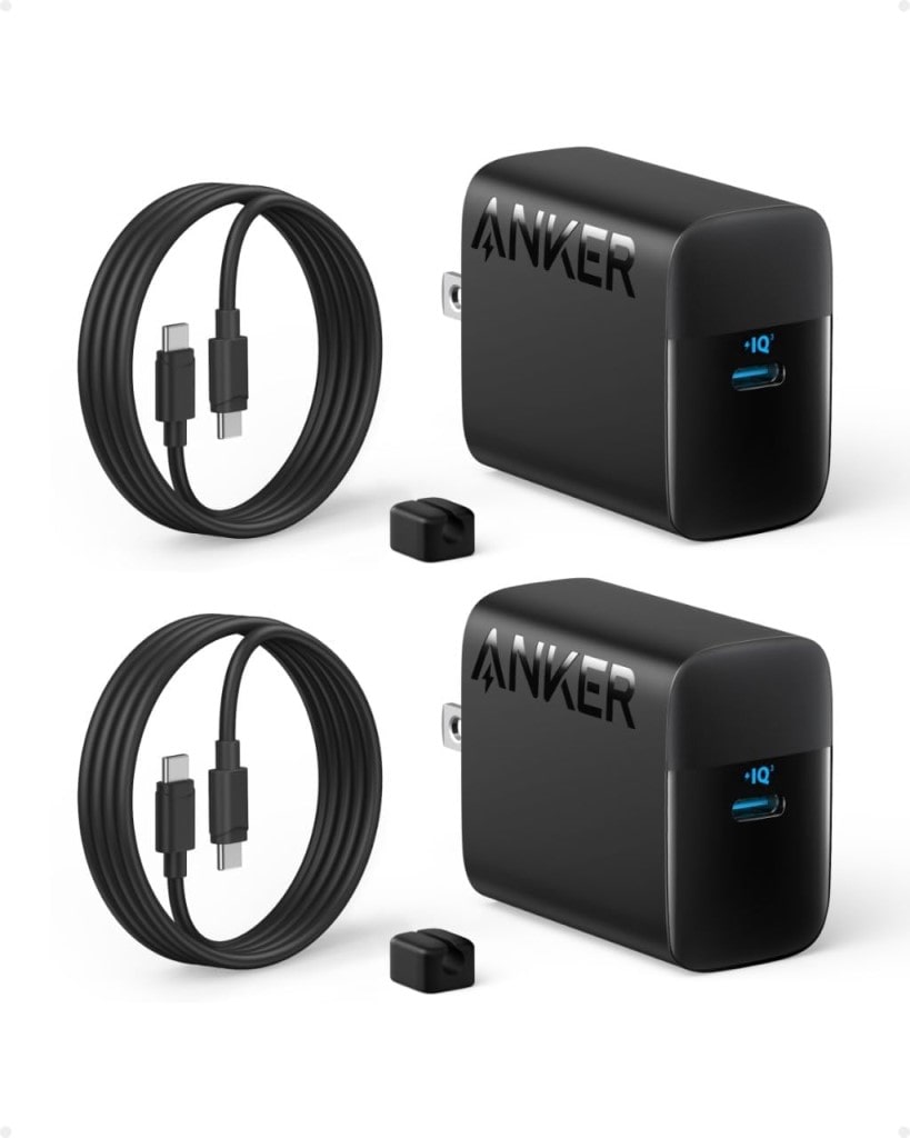Anker Anker Charger(45W)with USB-C & USB-Cケーブル 2個セット<USB PD対応/PSE技術基準適合/PPS規格対応/PowerIQ 3.0(Gen2)搭載>(ブラック) B2653112