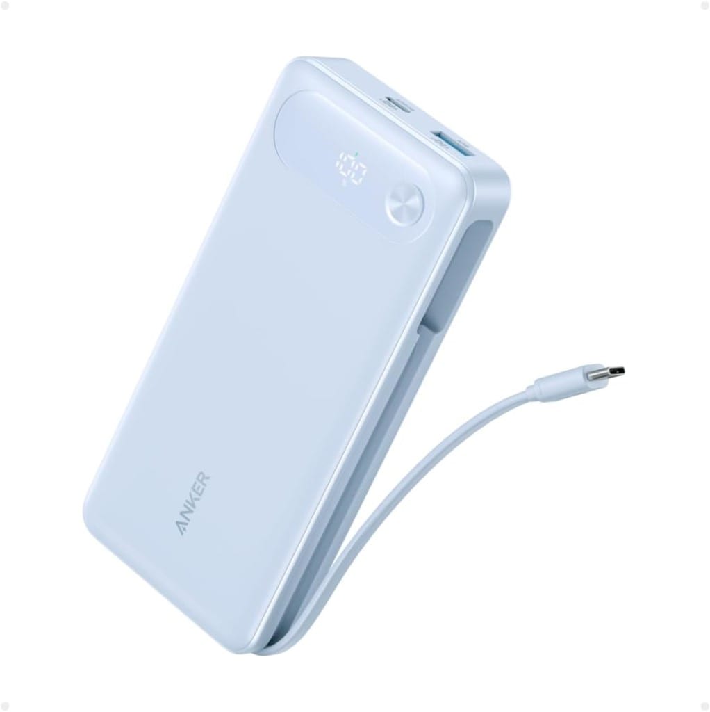 Anker Anker Power Bank(20000mAh 87W Built-In USB-C ケーブル)(モバイルバッテリー 20000mAh 87W出力 大容量 LEDディスプレイ搭載 USB-Cケーブル内蔵)[USB PD/PowerIQ搭載/PSE技術基準適合/急速充電](パープル) A1383NV1