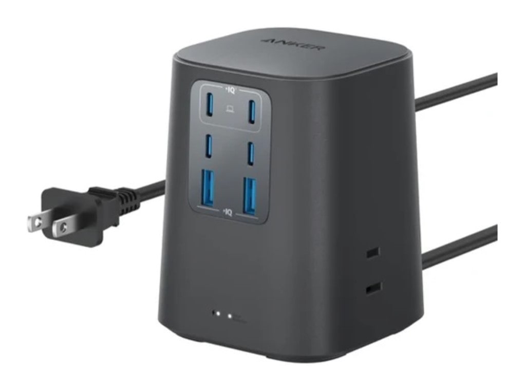 Anker Anker Charging Station(9-in-1 100W)<USBタップ/電源タップ/AC差込口 3口/USB-C 4ポート/USB-A 2ポート/1.5m延長コード>ブラック A91C6511