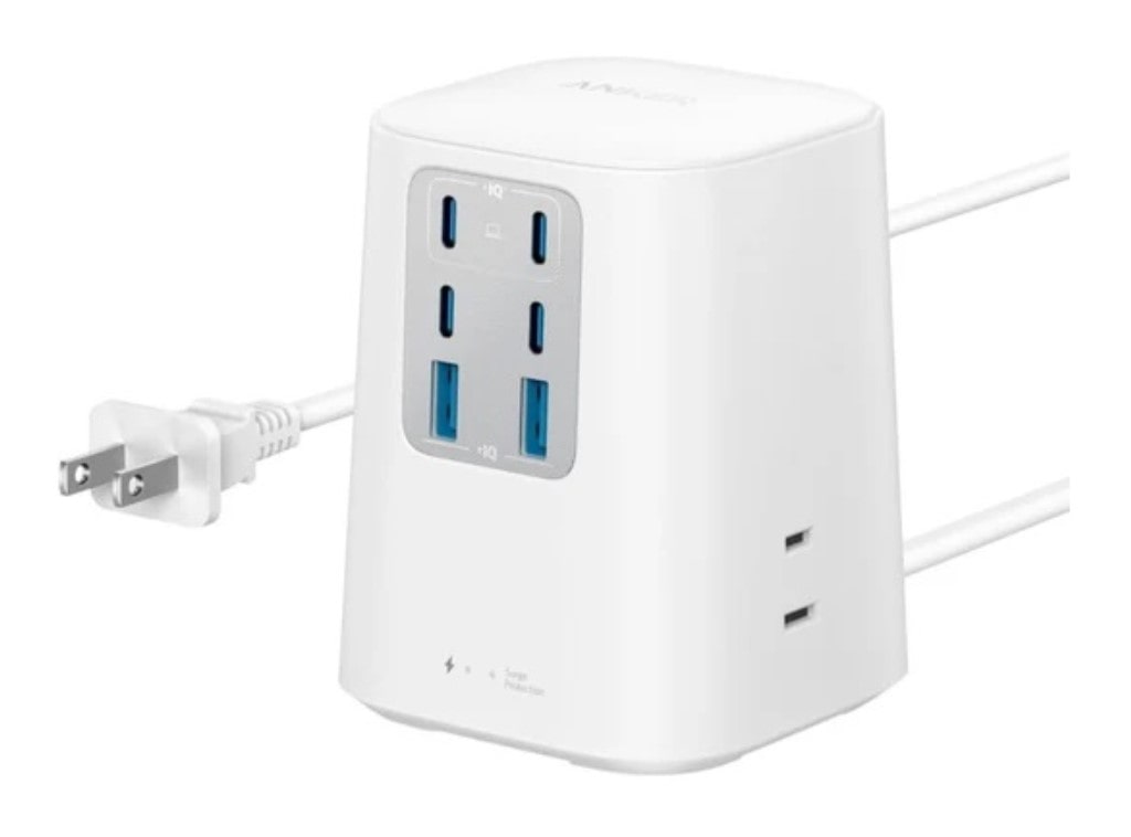 Anker Anker Charging Station(9-in-1 100W)<USBタップ/電源タップ/AC差込口 3口/USB-C 4ポート/USB-A 2ポート/1.5m延長コード>ホワイト A91C6521