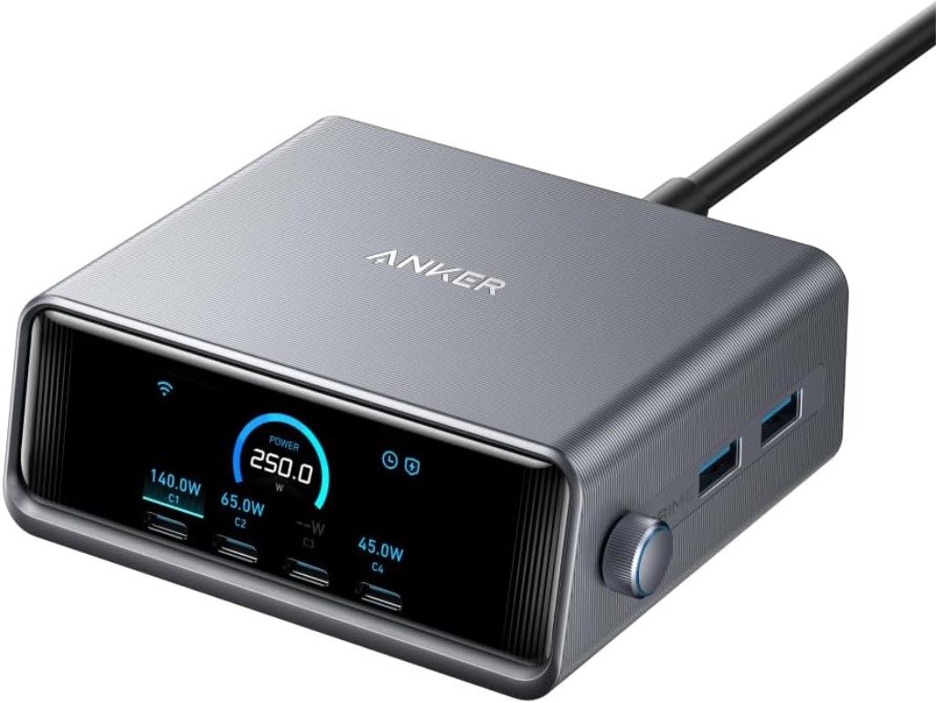Anker Anker Prime Charger(250W 6 Ports GaN)(USB PD 充電器 USB-A & USB-C)iPad iPhone MacBook Android スマートフォン ノートPC 各種 その他機器対応 A2345541