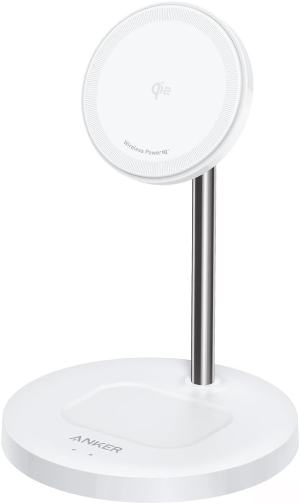 Anker Anker MagGo Wireless Charger(2-in-1 Stand)Qi2対応 マグネット式 2-in-1 ワイヤレス充電ステーション/ワイヤレス出力 MagSafe対応 iPhone 15/14/13 ホワイト A2544N21
