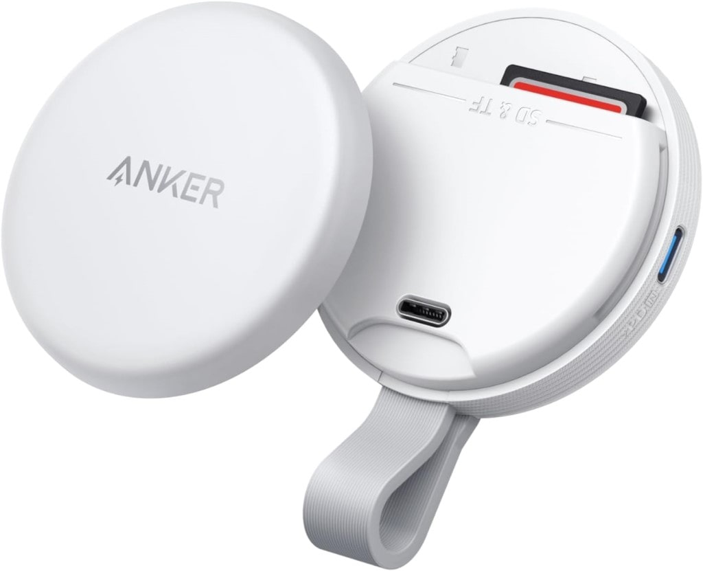 Anker Anker MagGo USB-C カードリーダー(3-in-1 10Gbps)ホワイト USB PD対応USB-Cポート SDカードスロット microSDカードスロット最大10Gbpsで高速データ転送 最大42.5W高出力 パススルー急速充電マグネット式カードリーダー A83D1N21