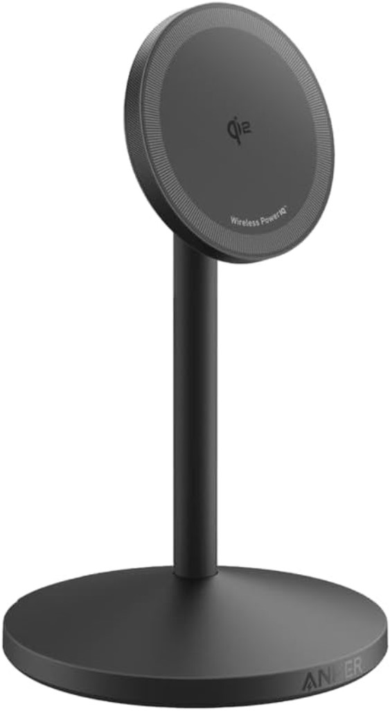 Anker Anker MagGo Wireless Charger(Stand)Qi2対応 マグネット式 ワイヤレス充電ステーション/ワイヤレス出力 MagSafe対応 iPhone 15/14/13 ブラック A25X1N11