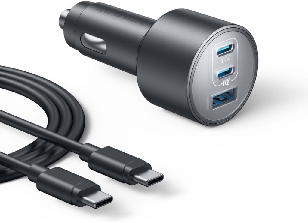 Anker Anker Nano Car Charger(167.5W 3 Ports)with USB-C & USB-C ケーブル<USB PD対応/コンパクトサイズ>MacBook Pro iPhone Galaxy Android スマートフォン ノートPC iPad 各種 その他機器 B27375A1
