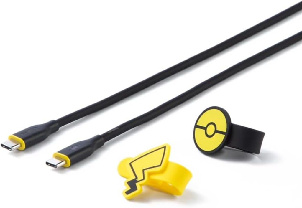 Anker Anker タイプCケーブル ピカチュウモデル 絡まないケーブル 100W 結束バンド付き USB PD対応 シリコン素材採用 iPhone 15/14 Galaxy iPad Pro MacBook Pro/Air 各種対応(1.8m)ブラック A8553N11-72