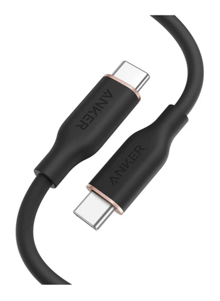 Anker Anker PowerLine III Flow USB-C & USB-C ケーブル(0.9m ミッドナイトブラック) A8552N12