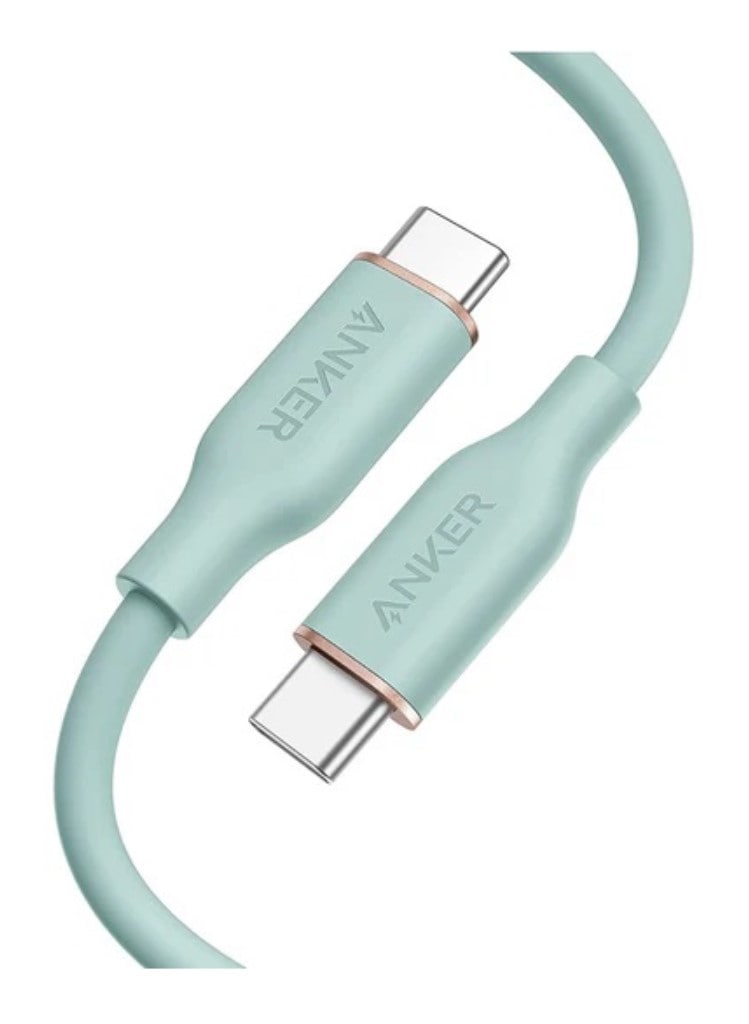 Anker Anker PowerLine III Flow USB-C & USB-C ケーブル(0.9m ミントグリーン) A8552N62