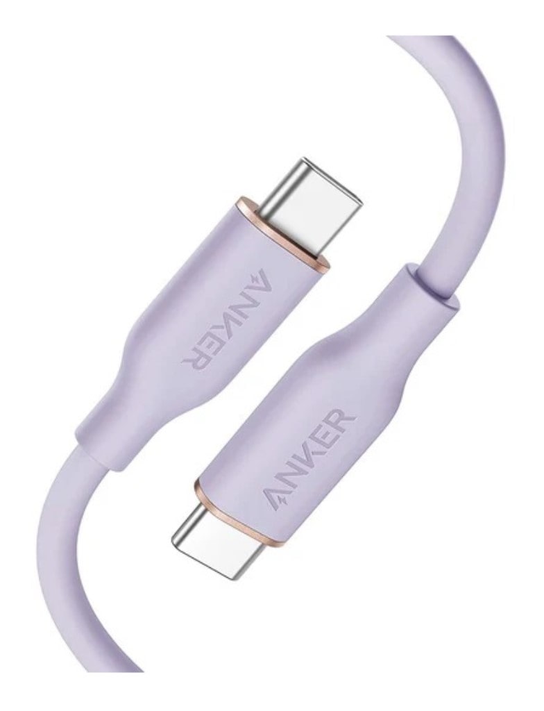 Anker Anker PowerLine III Flow USB-C & USB-C ケーブル(0.9m ライトパープル) A8552NV2