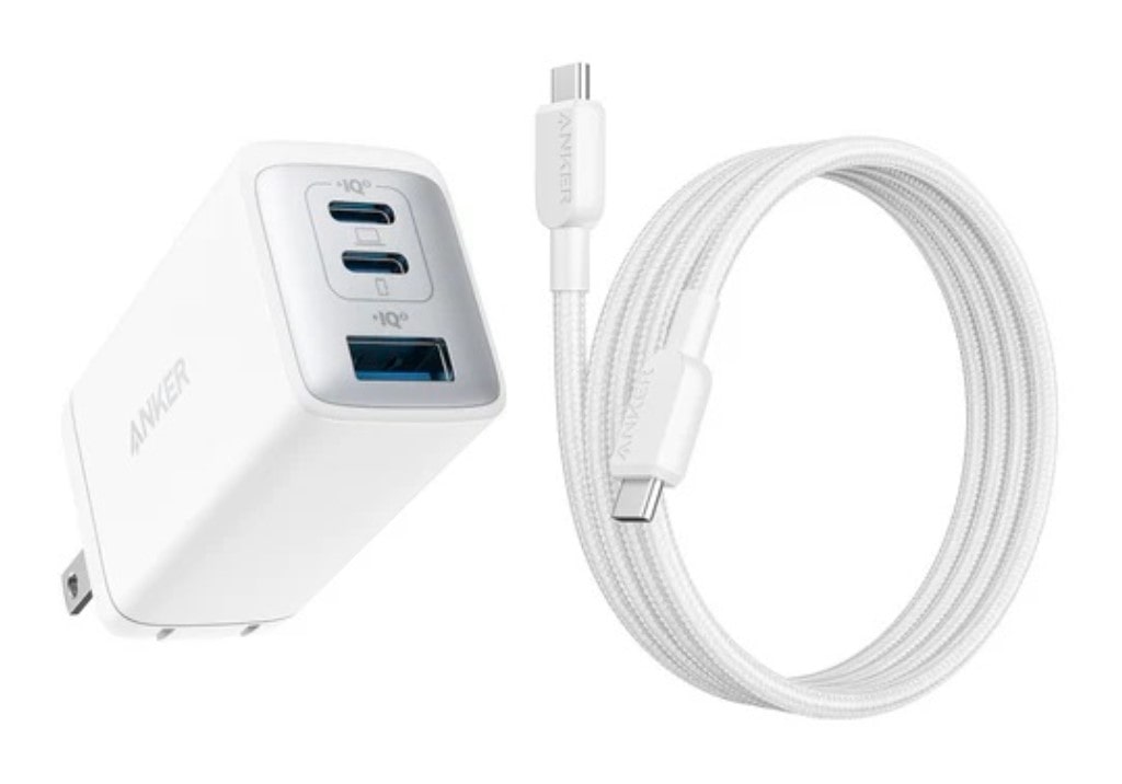 Anker Anker PowerPort III 3-Port 65W Pod with USB-C & USB-C ケーブル ホワイト B2667N22