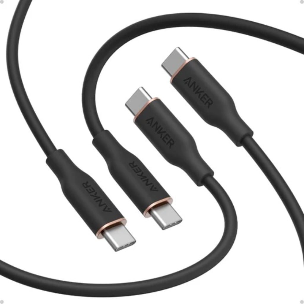 Anker Anker PowerLine III Flow USB-C & USB-C ケーブル 1.8m 2本セット ブラック B8553012