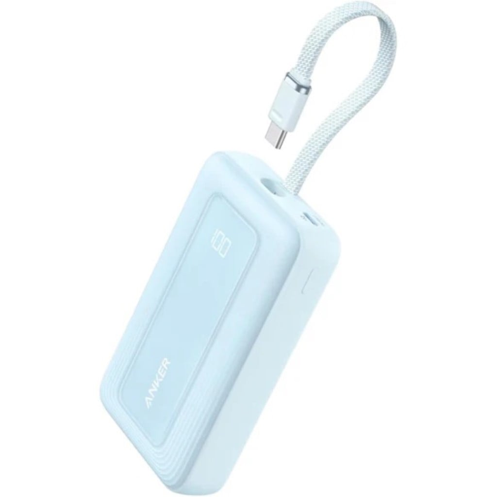 Anker Anker Zolo Power Bank(10000mAh 30W Built-In USB-Cケーブル)(モバイルバッテリー 10000mAh 最大30W出力 USB-C ケーブル一体型 ディスプレイ搭載)(ブルー) A1688032