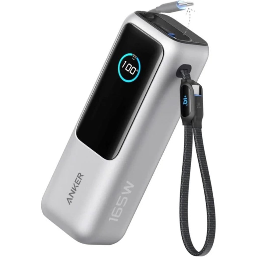 Anker Anker Power Bank(25000mAh Built-In & 巻取り式USB-Cケーブル)(シルバー) A1695N41